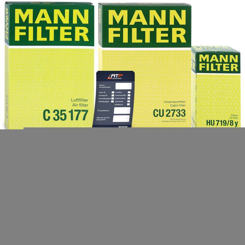 1x MANN-FILTER Ölfilter, 1x MANN-FILTER Luftfilter, 1x MANN-FILTER Innenraumfilter Kompatibel mit VOLVO S60 II (134), S80 II (124), V60 I (155), V70 III (135), XC60 I SUV (156), XC70 II (136) von Generisch