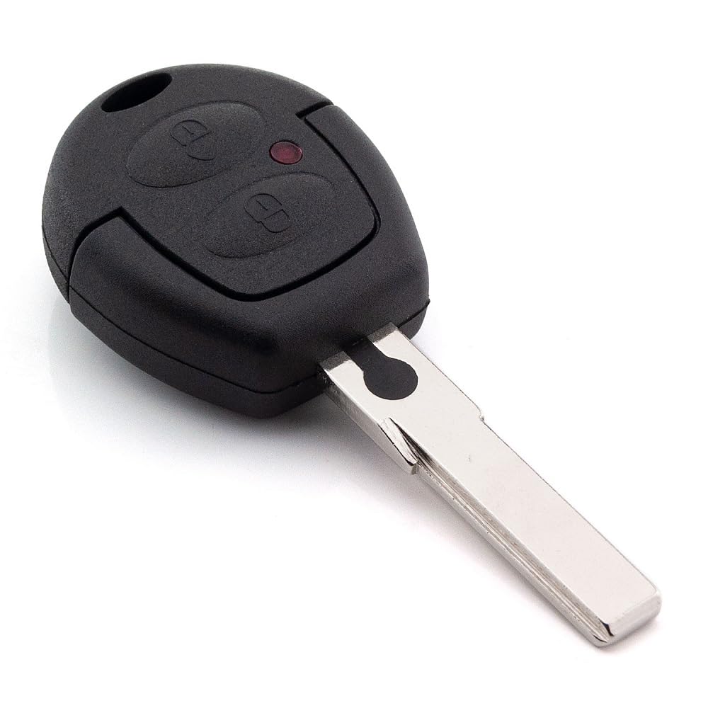 2 Tasten Schlüssel Gehäuse Funk Fernbedienung mit Rohling kompatibel mit VW Golf Fox Lupo Sharan Transporter etc. von Generisch