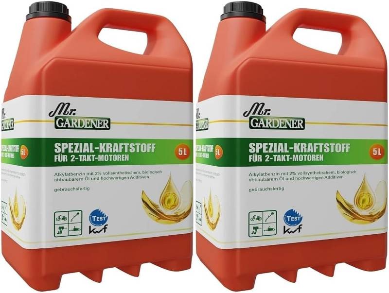 2 x 5 Liter Mr. Gardener 5 Liter Alkylatbenzin für 2-Takt-Motoren von Generisch