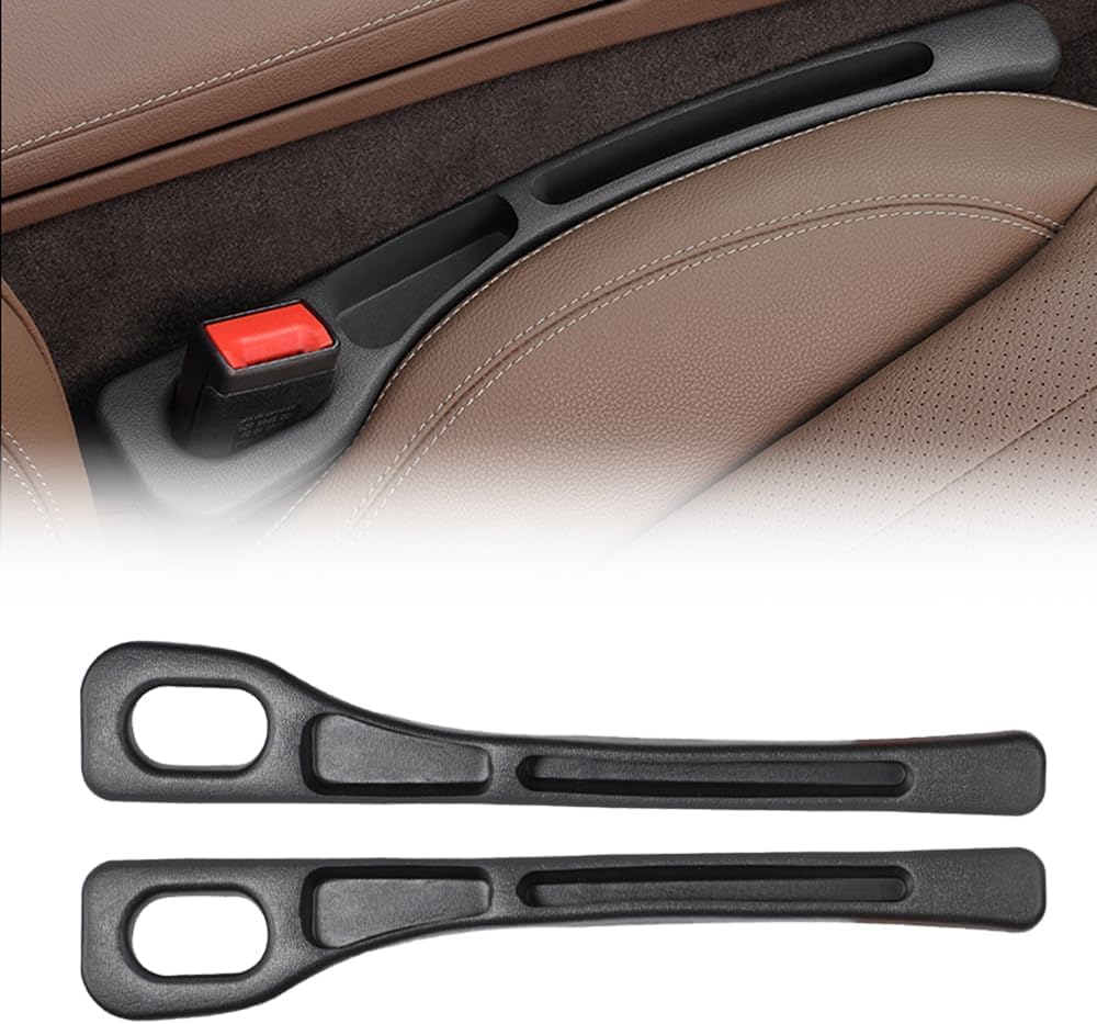2024 Upgraded Autositz Organizer – Universeller Lückenfüller & Aufbewahrungsbox für Auto, Auto Zubehör für Schlüssel, Handys, Geldbörsen – Praktischer Stauraum (Schwarz) von Generisch
