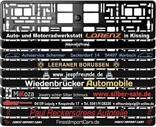 2X Kennzeichenhalter mit Wunschtext Ihrem eigenen Text Internetadresse Firmenname Logo oder Spruch Bedrucken 2X Kennzeichenhalter mit Wunschtext Ihrem eigenen Text Internetadresse Firmenname Logo oder Spruch Bedrucken von Generisch