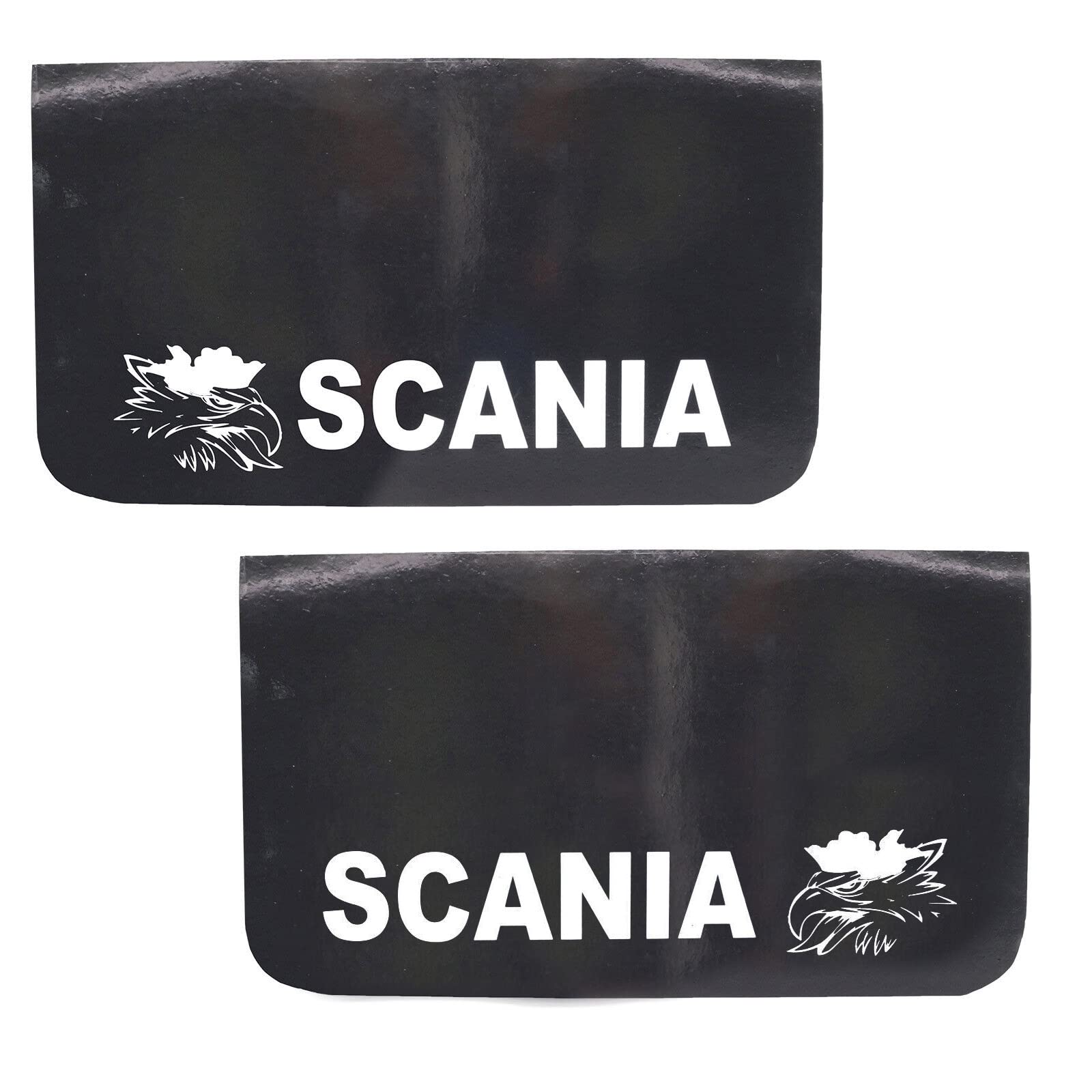 2X Schmutzfänger Schmutzlappen Spritzlappen für Scania LKW 64x36cm Hartgummi von Generisch