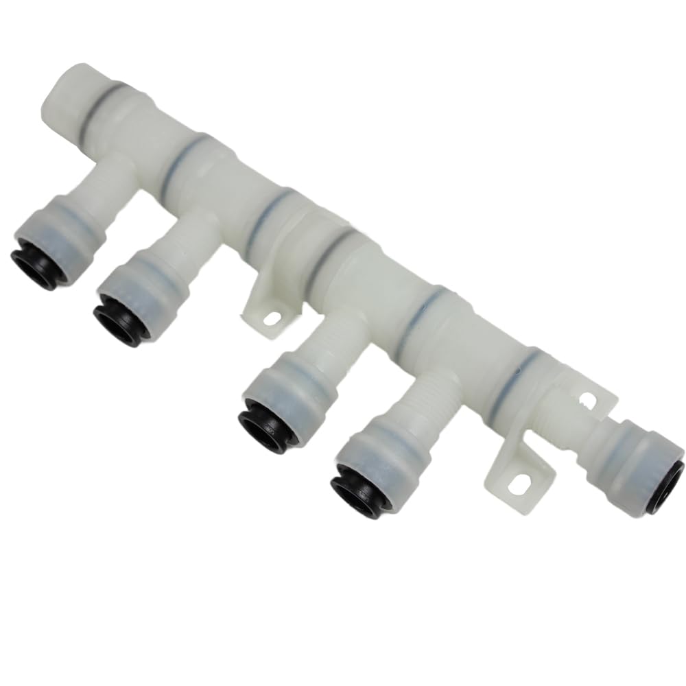 4 Fach John Guest 12 mm Wasserverteiler Verteilerblock 360° verstellbar Wohnmobil Wohnwagen Camper Boot 4 Fach John Guest 12 mm Wasserverteiler Verteilerblock 360° verstellbar Wohnmobil Wohnwagen Camper Boot von Generisch
