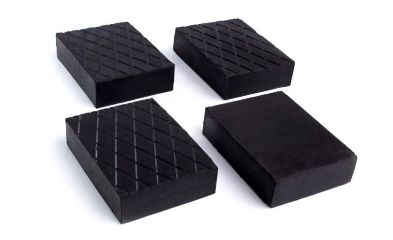 Generisch 4-STK Gummiklotz/Gummiblock für Hebebühne, Rangierheber, Wagenheber, Grubenheber (120x80x40cm) - Schwarz, 3 Tonnen Belastung, Auto, UTILITY_JACK, Gummi, 60mm Mindesthöhe von Generisch
