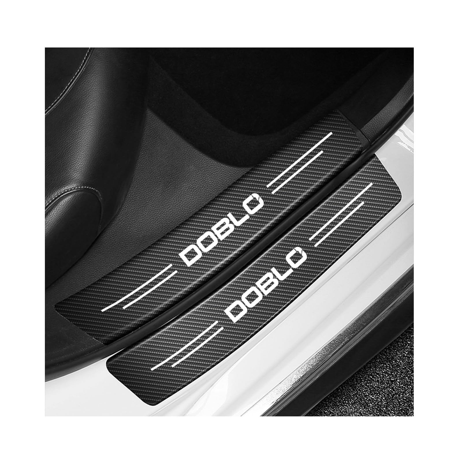 4 Stücke Auto Pedal Einstiegsleisten Protector für FIAT Doblo, Car Kohlefaser Türschweller Schutz Aufkleber Schritt Platte Abdeckung 4 Stücke Auto Pedal Einstiegsleisten Protector für FIAT Doblo, Car Kohlefaser Türschweller Schutz Aufkleber Schritt Platte Abdeckung von Generisch