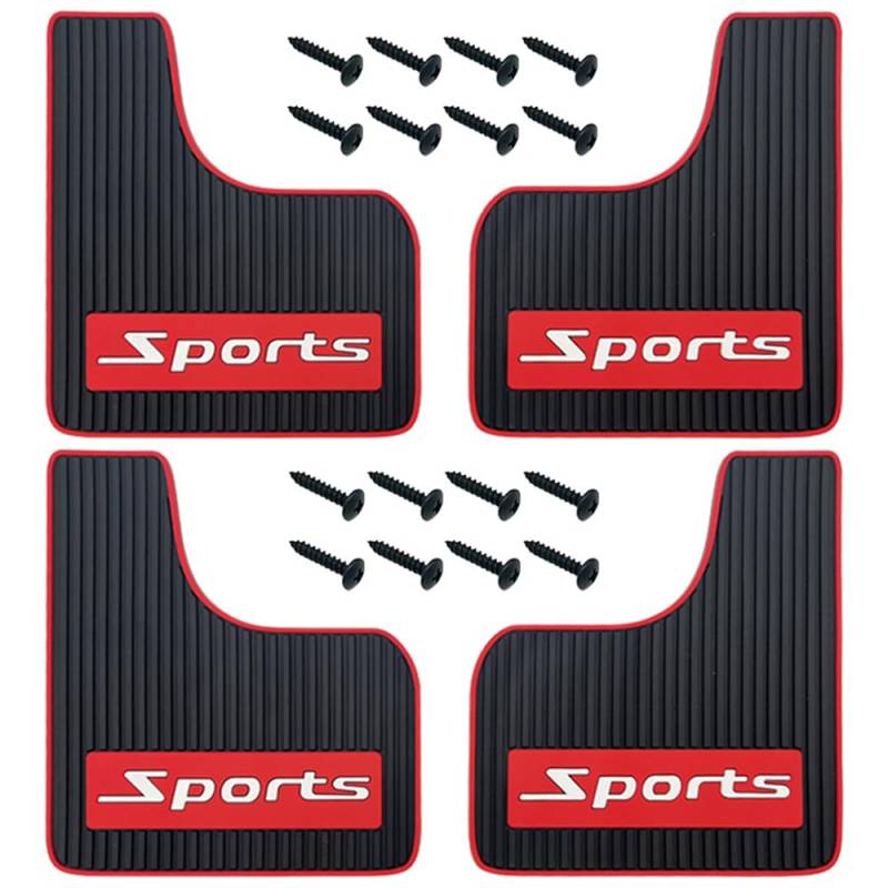 4Pcs Auto-Schutzbleche,Universal Gummi-Kotflügel, weiche Keine Kollision vorderen und hinteren Kotflügel Splash Guards Schmutzfänger für Autos vorne oder hinten Guards von Generisch