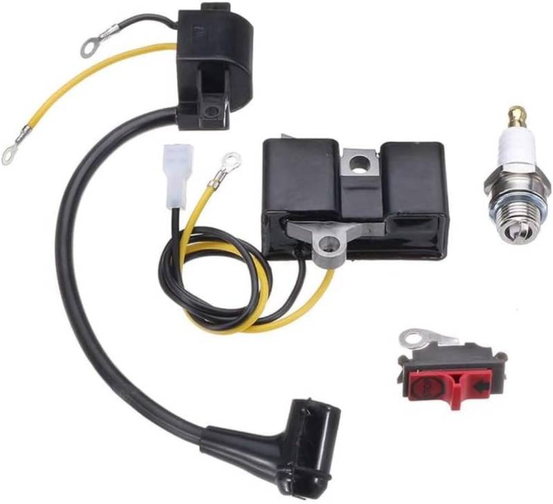 501516201 Zündspule passend für Husqvarna 61 66 162 266 Kettensäge 501516201,501617201Zündspule Modul Kit, mit Funke, Schalter von Generisch