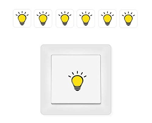 6 Stück Schalter Aufkleber Glocke Licht rauf runter Symbole, Abziehbild (R23/20) (1,58 x 1,5 cm) von Generisch