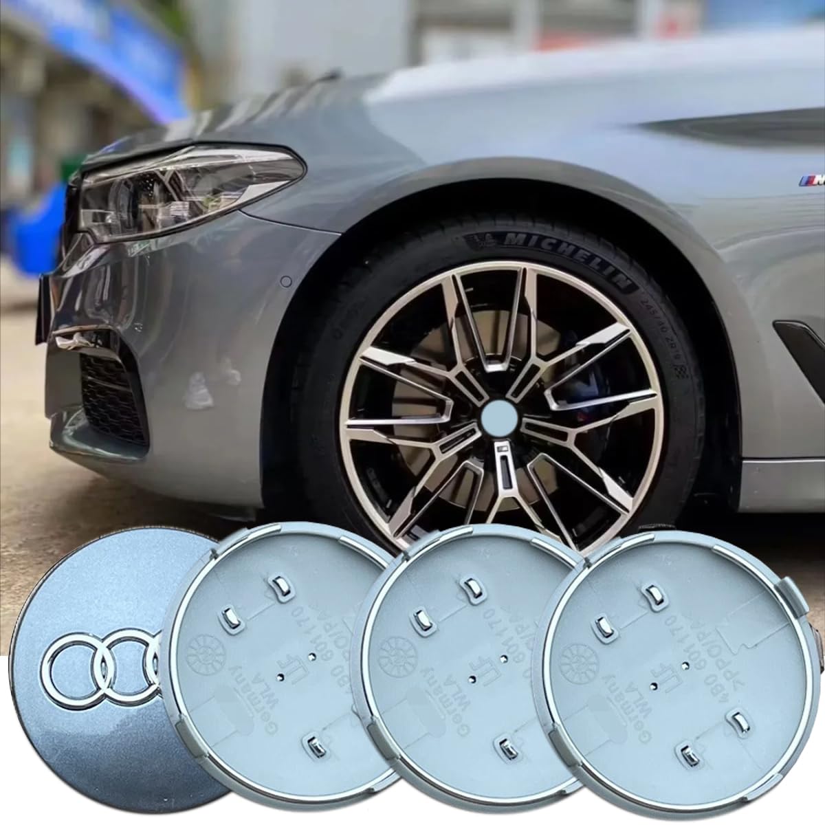 4 Stück Nabendeckel, 60mm Grau Radnabendeckel, ABS Radnabenabdeckung, Auto Nabendeckel Radnabenabdeckung, Nabenkappen, Nabenkappen, Felgendeckel 4 Stück Nabendeckel, 60mm Grau Radnabendeckel, ABS Radnabenabdeckung, Auto Nabendeckel Radnabenabdeckung, Nabenkappen, Nabenkappen, Felgendeckel von Generisch