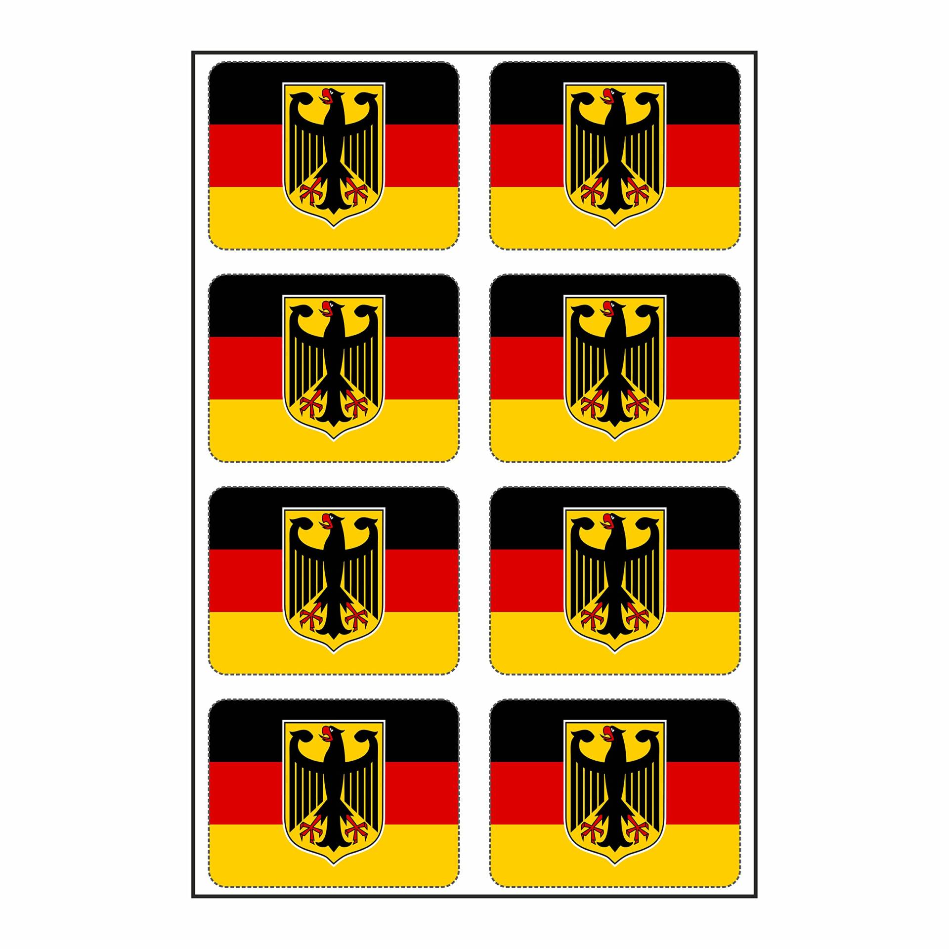 8 Stück Aufkleber Deutschland Bundesadler Flaggen Set | Sticker Germany Autoaufkleber 8 Stück Aufkleber Deutschland Bundesadler Flaggen Set | Sticker Germany Autoaufkleber von Generisch