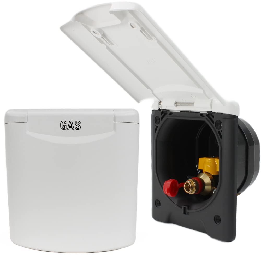 ABL Gas Gassteckdose Außensteckdose mit Magnetdeckel in weiß Versorgungsklappe Wohnmobil Wohnwagen Boot von Generisch
