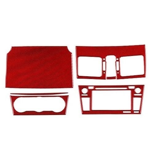 ABS-Auto-Mittelkonsole Für WRX 2015 2016 2017 2018 2019 2020 2021 Auto Center Air für Vent Zentrale Steuerung Navigation Panel(Rot) von Generisch
