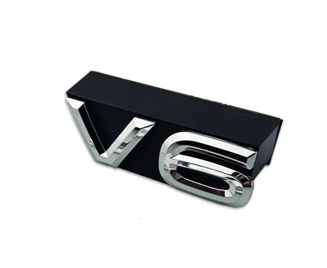 ABS V6 Logo Auto Kühlergrill Abzeichen Heckkofferraum Emblem Kompatibel mit R32 R36(Grille-Black) von Generisch