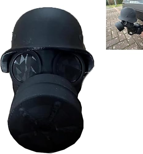 Abdeckkappe für Anhängerkupplung, Funny Gas Mask Helmet Design – Schutzkappe aus Kunststoff, Universell Passend, Rostschutz für Anhängekugel , Wetterfest, Humorvolles Accessoire (eisenhaltig) von Generisch
