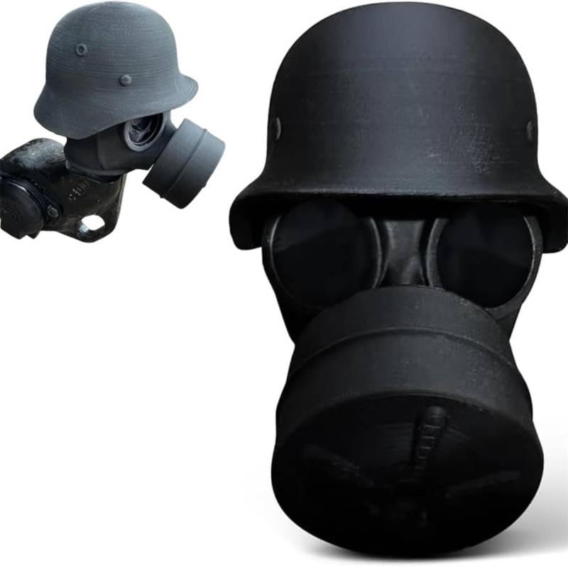 Abdeckkappe für Anhängerkupplung,Universal-Steckerkappen für Deichselanhänger,Witzige Staubschutzkappen für Anhängerkupplung,Abdeckkappen für Anhängerkupplung in Form von Helmen und Gasmasken (G) von Generisch