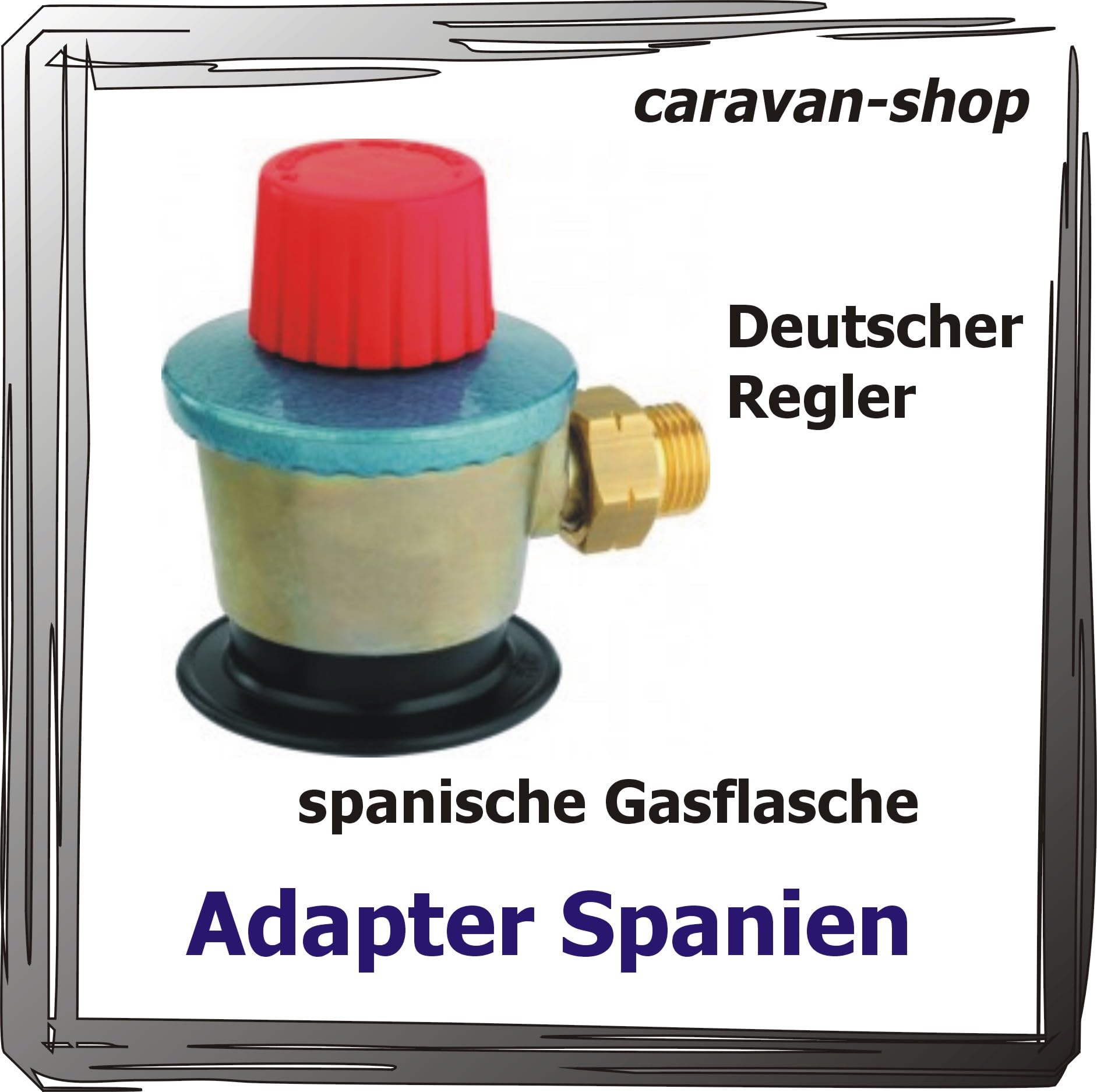 Adapter Gasflasche - Regler/Gasanlage Caravan Wohnmobil Wohnwagen Spanien von Generisch