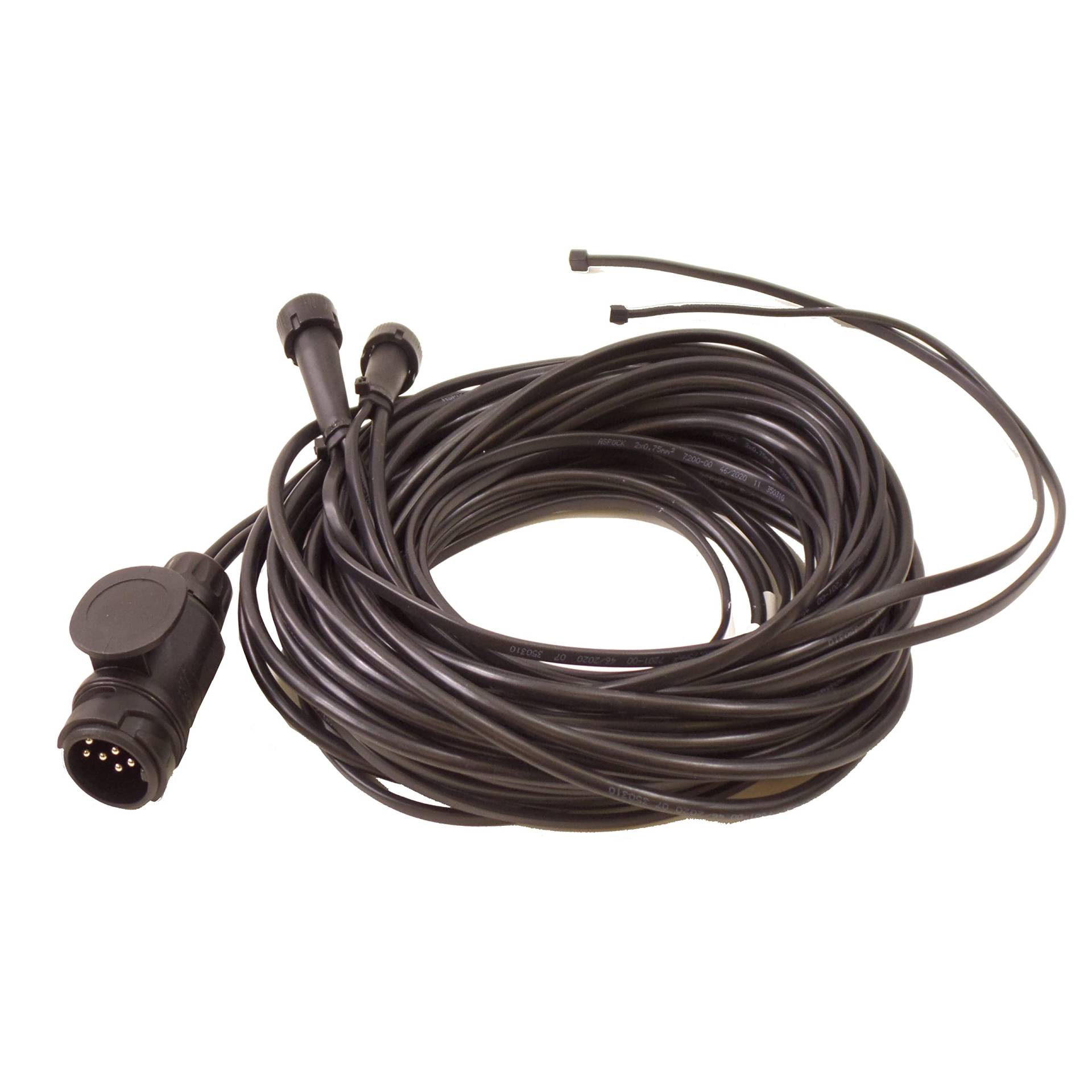 Anhänger - Kabelbaum - Kabelsatz - 13 polig -6 Meter + 4,5 M DC Kabel - 2X Bajonettverbinder Aspöck Anhänger - Kabelbaum - Kabelsatz - 13 polig -6 Meter + 4,5 M DC Kabel - 2X Bajonettverbinder Aspöck von Generisch