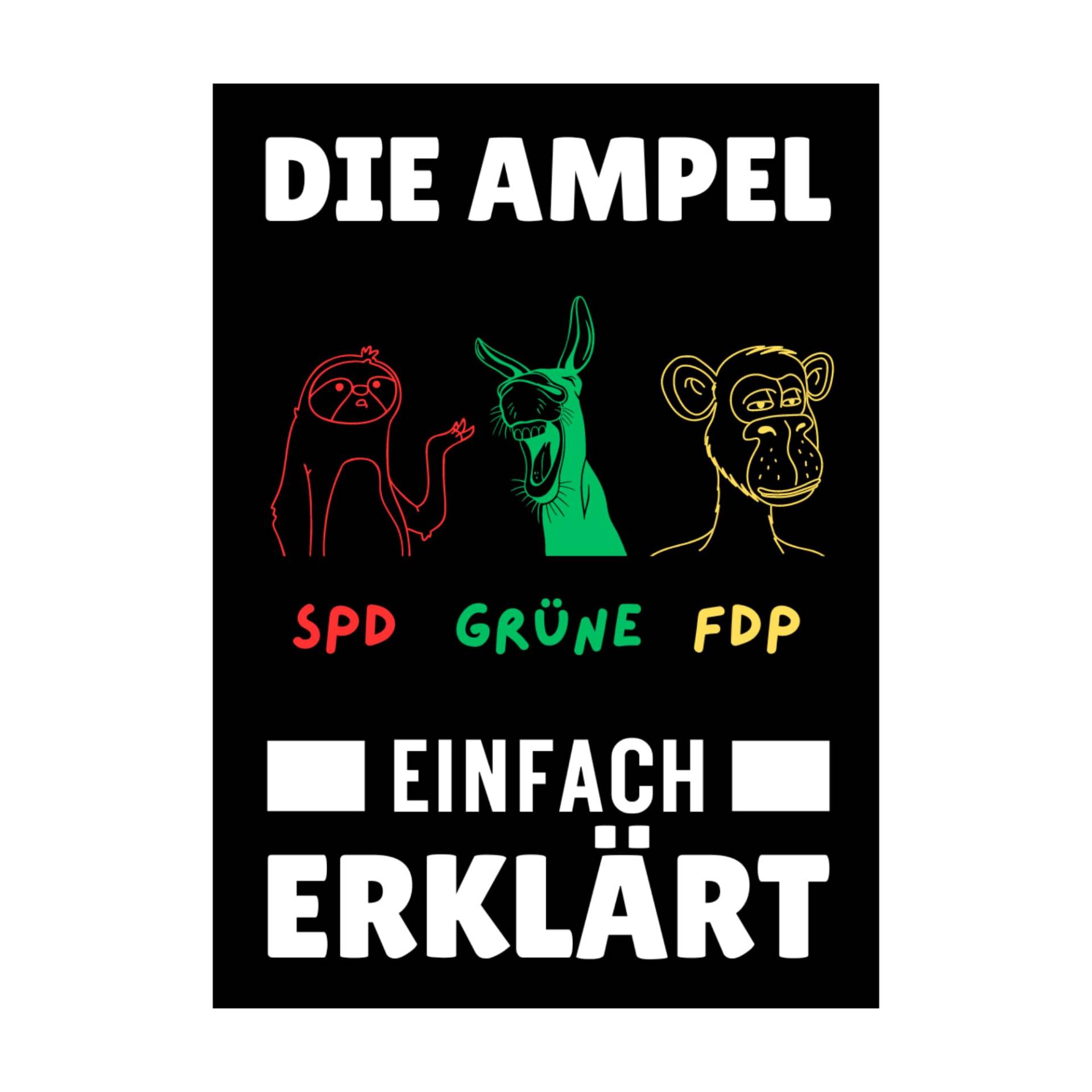 Generisch Die Ampel muss Weg Aufkleber 5X Sticker gegen die Ampel Anti Ampel Regierung Politik Deutschland von Generisch