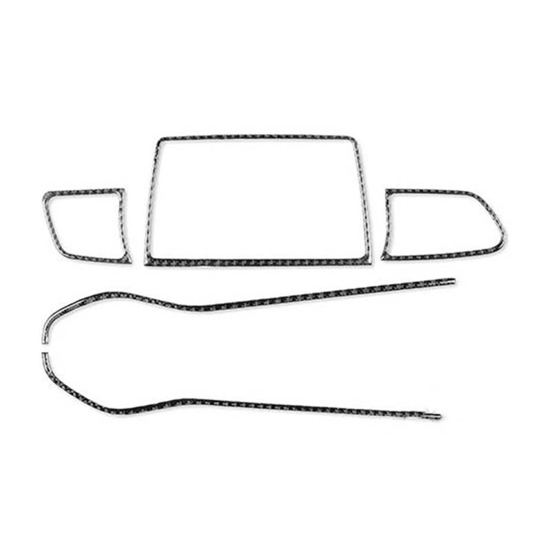 Armaturenbrett-Zubehör Auto Center Dashboard Air Screen Panel Trim Aufkleber Innen Zubehör Für Veloster 2019-2023(Schwarz,LHD) von Generisch