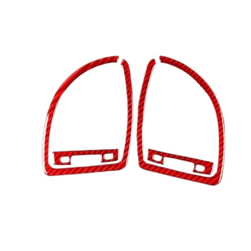 Armaturenbrett-Zubehör Auto Front Air Outlet Abdeckung Aufkleber Zubehör Für Grand für Caravan 2011-2020 Für Ram CV 2012-2015(Carbon Red) von Generisch