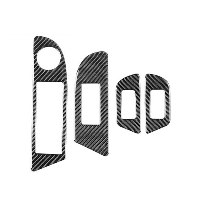 Armaturenbrett-Zubehör Für Durango 2004-2007 Auto Fenster Control Lifting Panel Trim Aufkleber Innen Zubehör(Carbon Black) von Generisch
