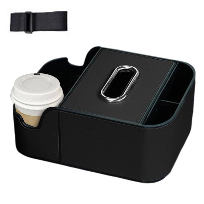 Armlehnenkonsole Aufbewahrungsbox | Auto Aufbewahrung Organizer Vordersitz | Auto Armlehne Box, Auto Armlehne Extender, Auto Becherhalter Tablett, Multifunktional, 2 Getränkehalter zum Platzieren von von Generisch