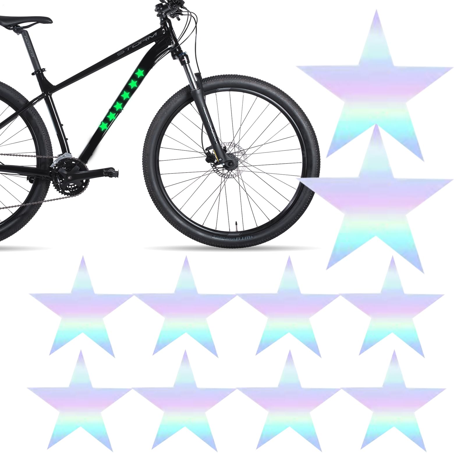 Aufkleber für Fahrräder, reflektierende Fahrradaufkleber | Reflektierende Motorradaufkleber | 10x Klebstoff Kunstbandreflektoren für Helmwagen Motocross Mountain Scooter Kinderwagen Rucksäcke Gepäck Aufkleber für Fahrräder, reflektierende Fahrradaufkleber | Reflektierende Motorradaufkleber | 10x Klebstoff Kunstbandreflektoren für Helmwagen Motocross Mountain Scooter Kinderwagen Rucksäcke Gepäck von Generisch
