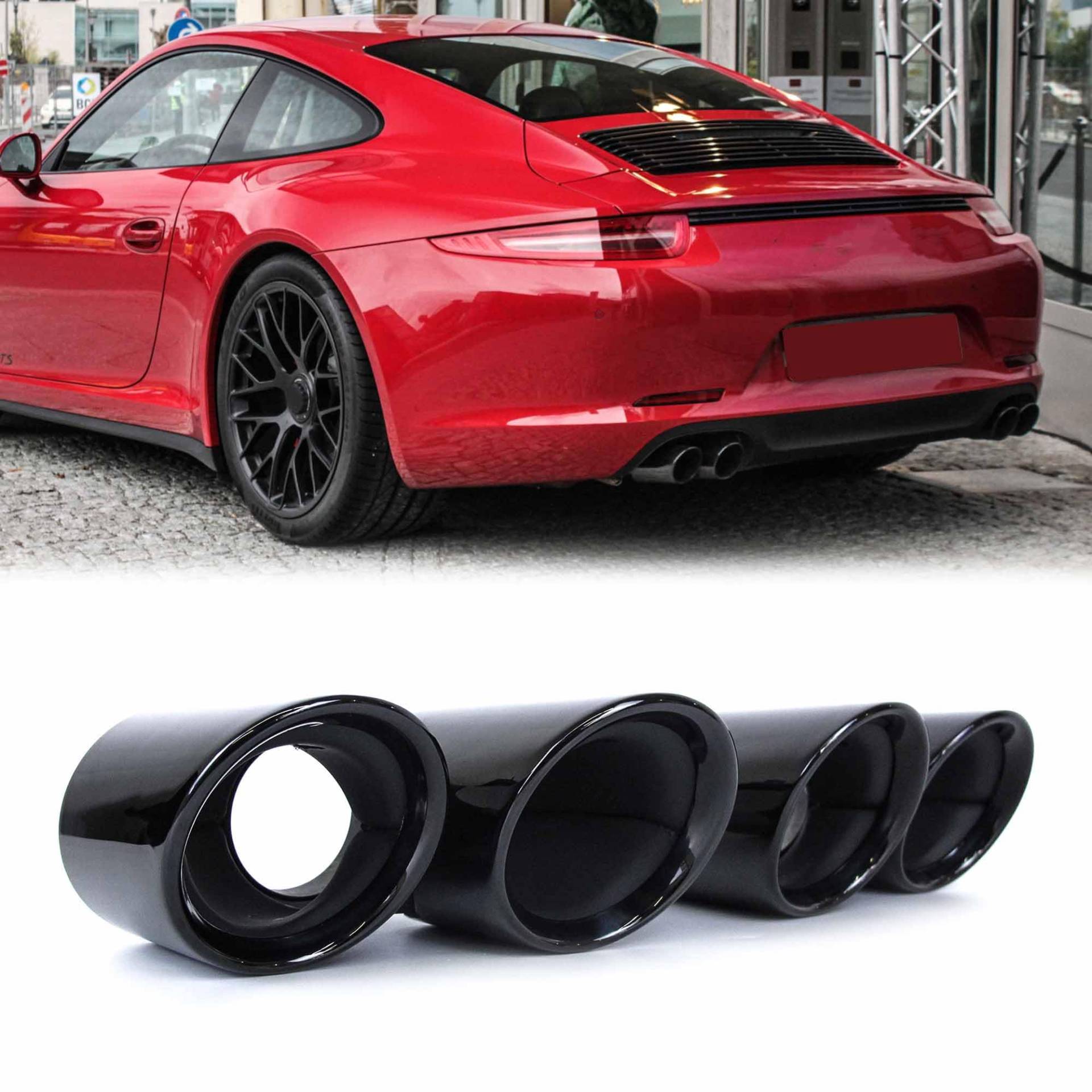 Auspuff Blenden Auspufblende Endrohre Schwarz für Porsche 911 991.1 2013-2015 Auspuff Blenden Auspufblende Endrohre Schwarz für Porsche 911 991.1 2013-2015 von Generisch