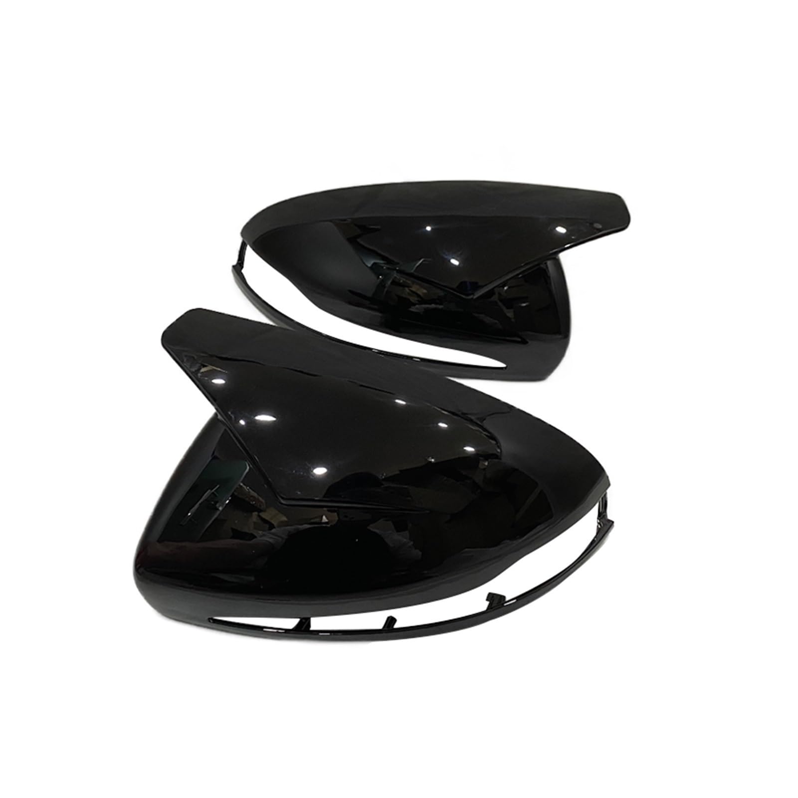 Außenrückspiegelabdeckung Für Mercedes Für Benz W205 W213 X253 CE GLC GLA GLB Klasse Carbon Fiber Auto Seite Rückspiegel Abdeckung Shell Ersatzspiegelabdeckungen(Bright black) von Generisch