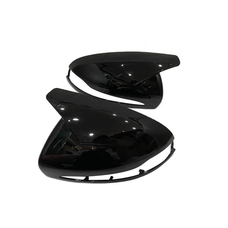 Außenrückspiegelabdeckung Für Mercedes Für Benz W205 W213 X253 CE GLC GLA GLB Klasse Carbon Fiber Auto Seite Rückspiegel Abdeckung Shell Ersatzspiegelabdeckungen(Bright black) von Generisch