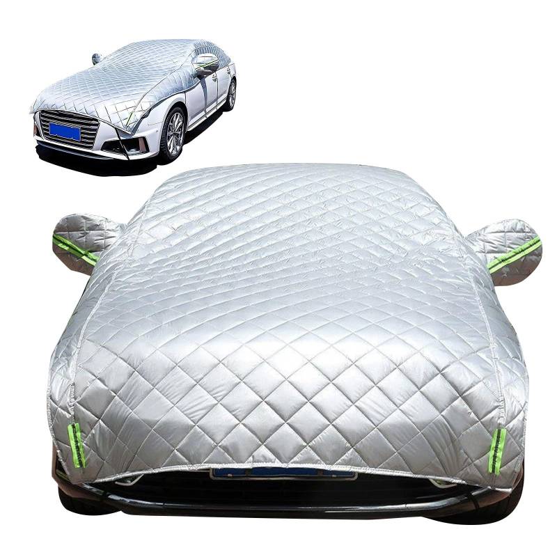 Auto Abdeckung für DS DS3 Crossback,Hagelbeständige Halbe Autoabdeckung, Nachtwarnung, Reiß- und Kratzfest,Leicht und Langlebig von Generisch