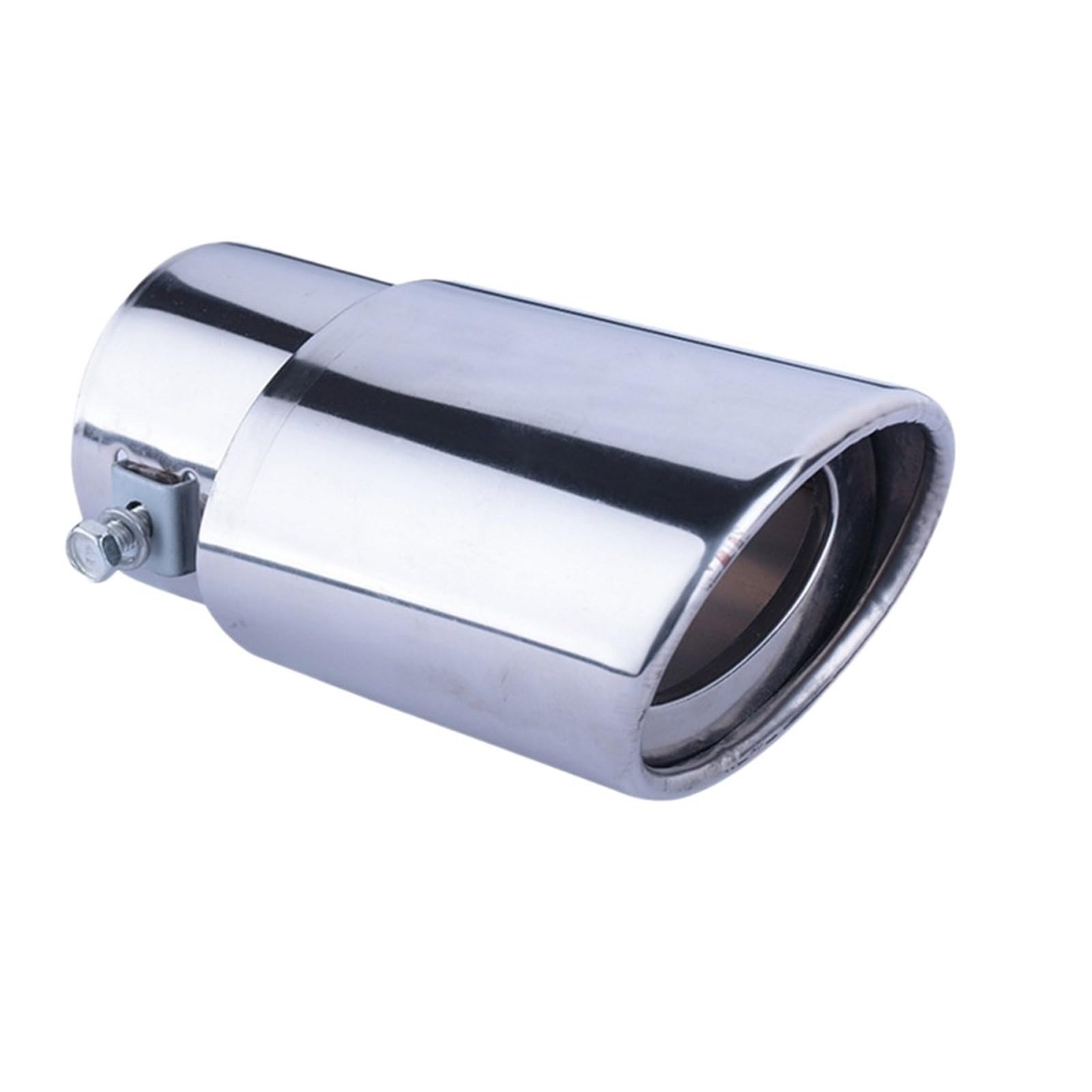 Auto-Auspuffspitzen 1Pcs Universal Edelstahl Auto Auspuff Schwanz Schalldämpfer Spitze für Rohr Auto-Styling Dekoration DIY Zubehör Neue(Straight) von Generisch