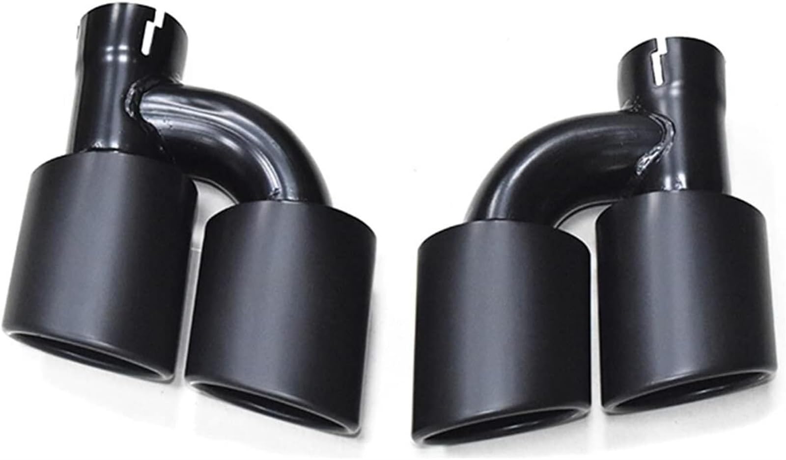 Auto-Auspuffspitzen 2 Teile/Satz Dual Out Auto Hinten Auspuffrohr Für A4 A5 A6 A7 Bis Zu S4 S5 S6 S7 schalldämpfer Spitze 60mm Düse Endrohr(2) von Generisch