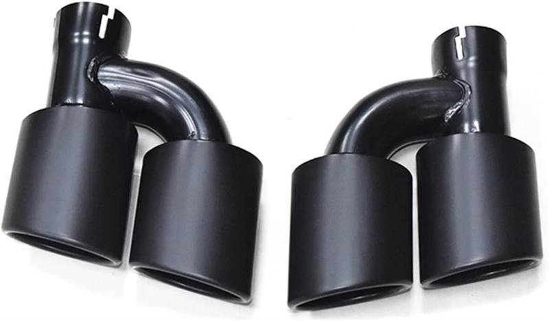 Auto-Auspuffspitzen 2 Teile/Satz Dual Out Auto Hinten Auspuffrohr Für A4 A5 A6 A7 Bis Zu S4 S5 S6 S7 schalldämpfer Spitze 60mm Düse Endrohr(2) von Generisch