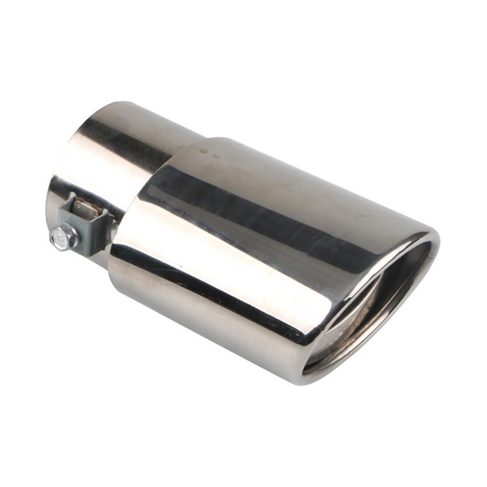 Auto-Auspuffspitzen 63 mm Auto-Auspuff-Schalldämpfer-Spitze, Edelstahl-Endrohr, Endrohr-Modifikationszubehör(Silver Straight) von Generisch