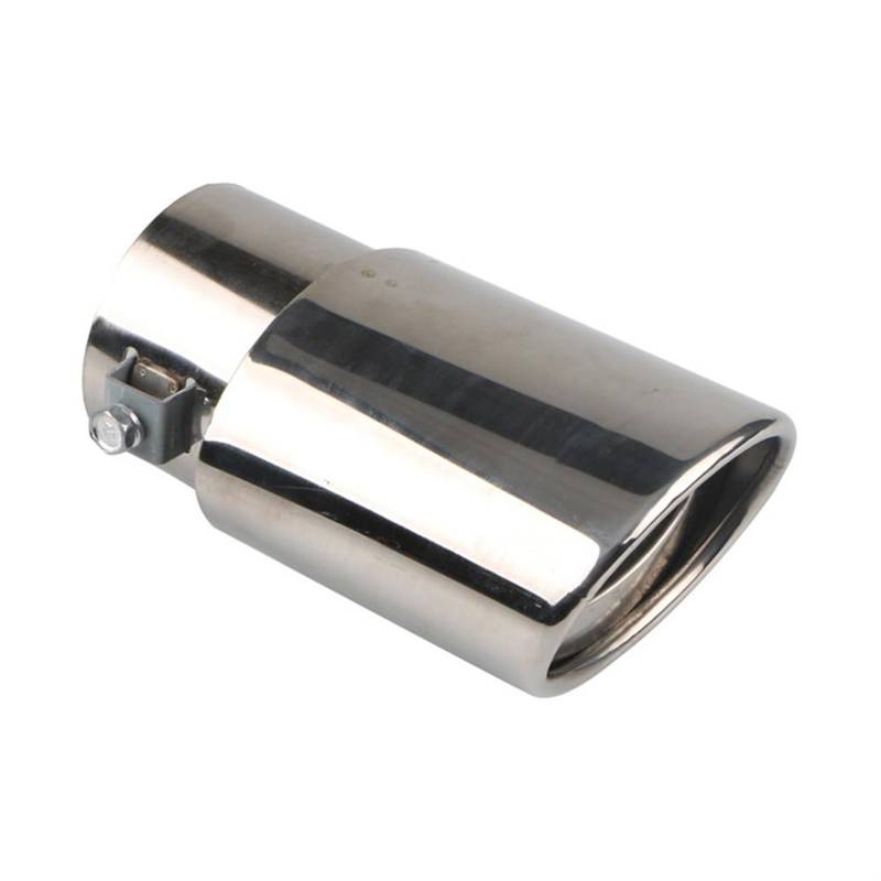 Auto-Auspuffspitzen 63 mm Auto-Auspuff-Schalldämpfer-Spitze, Edelstahl-Endrohr, Endrohr-Modifikationszubehör(Silver Straight) von Generisch