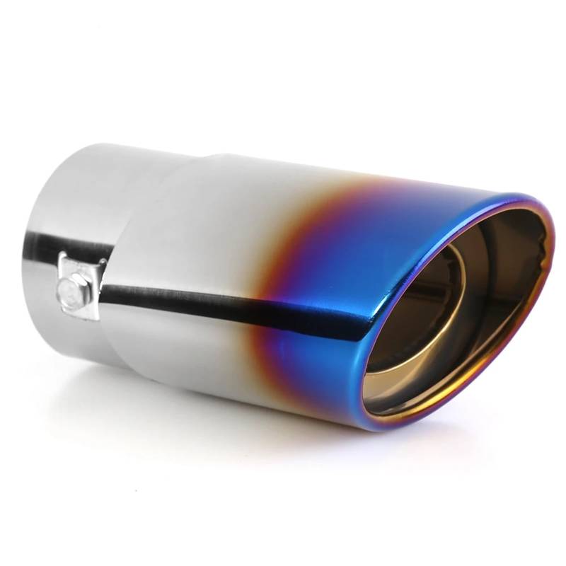 Auto-Auspuffspitzen 76/63/58mm Universal Auto Auspuff Spitze Outlet Edelstahl Auto Endrohr für Düse für Toyota Schalldämpfer Spitze Schwanz Auto Zubehör(63mm Single Tip) von Generisch