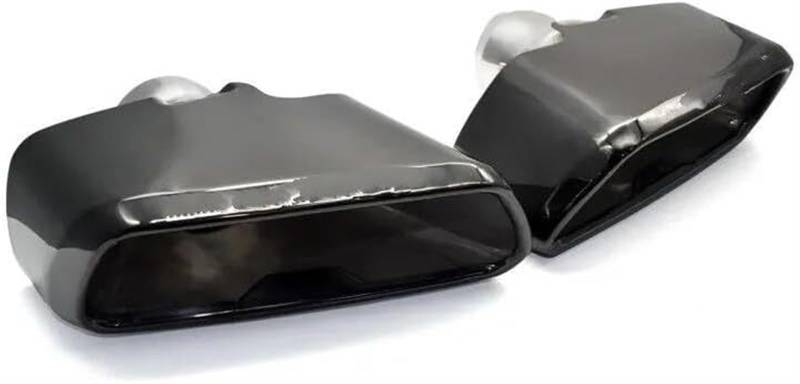 Auto-Auspuffspitzen Auspuffblende, 2 Stück Edelstahl Silber Auto Schalldämpfer Spitze Quadratisches Endrohr Auspuffblende Für BMW G30 G38 525i 530i 540i MP 2018-2020(Schwarz) von Generisch