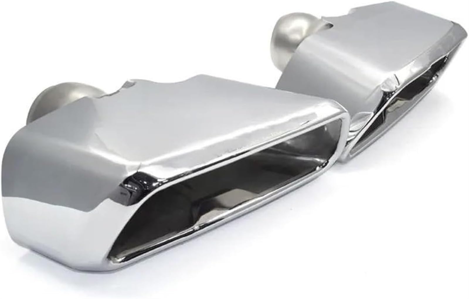 Auto-Auspuffspitzen Auspuffblende, 2 Stück Edelstahl Silber Auto Schalldämpfer Spitze Quadratisches Endrohr Auspuffblende Für BMW G30 G38 525i 530i 540i MP 2018-2020(Silber) von Generisch