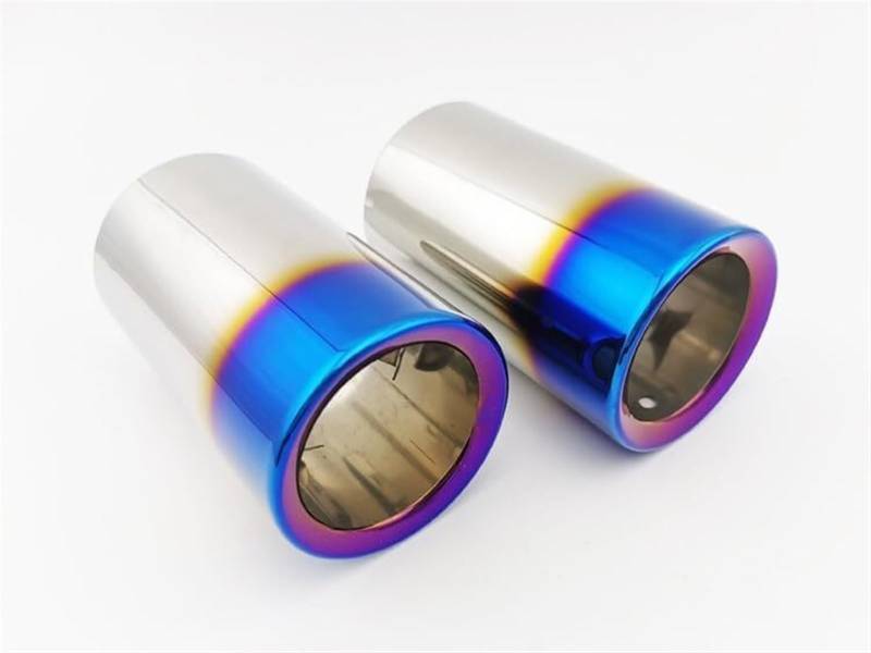 Auto-Auspuffspitzen Auspuffblende Accessoir Schalldämpferrohr Auspuff Autoblende Edelstahl Endstück Dekoration Endrohr Für Mazda Mx5 2015-2023(Blue 1 Pair) von Generisch