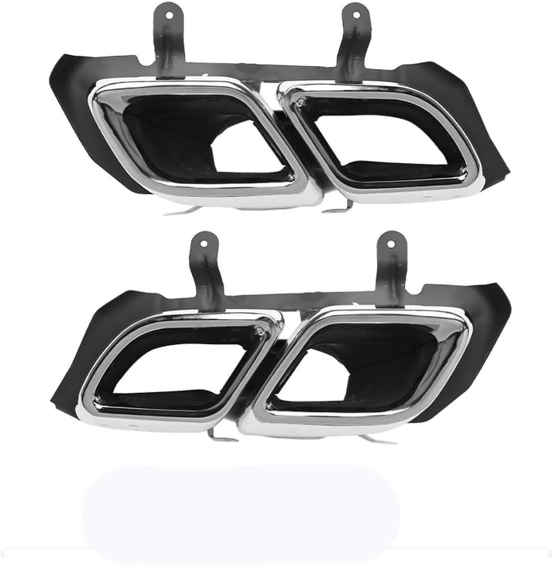 Auto-Auspuffspitzen Auspuffblende Auto-Heckauspuff für Cadillac CT5 2020-2022 Schalldämpferspitzen Rohr Edelstahl Ersatz-Endrohr(Silber) von Generisch