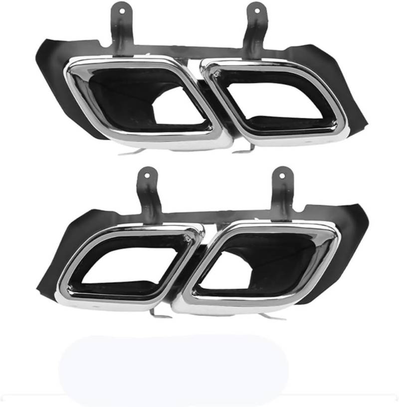 Auto-Auspuffspitzen Auspuffblende Auto-Heckauspuff für Cadillac CT5 2020-2022 Schalldämpferspitzen Rohr Edelstahl Ersatz-Endrohr(Silber) von Generisch