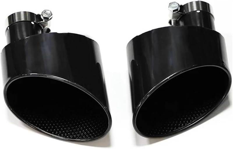 Auto-Auspuffspitzen Auspuffblende Autoauspuffrohr Für A3 A4 A5 A6 A7 Up RS3 RS4 RS5 RS6 Edelstahl Schwarz Auto Schalldämpfer Spitze Endrohr(Black B 57mm) von Generisch