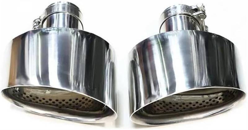 Auto-Auspuffspitzen Auspuffblende Autoauspuffrohr Für A3 A4 A5 A6 A7 Up RS3 RS4 RS5 RS6 Edelstahl Schwarz Auto Schalldämpfer Spitze Endrohr(Silver A) von Generisch