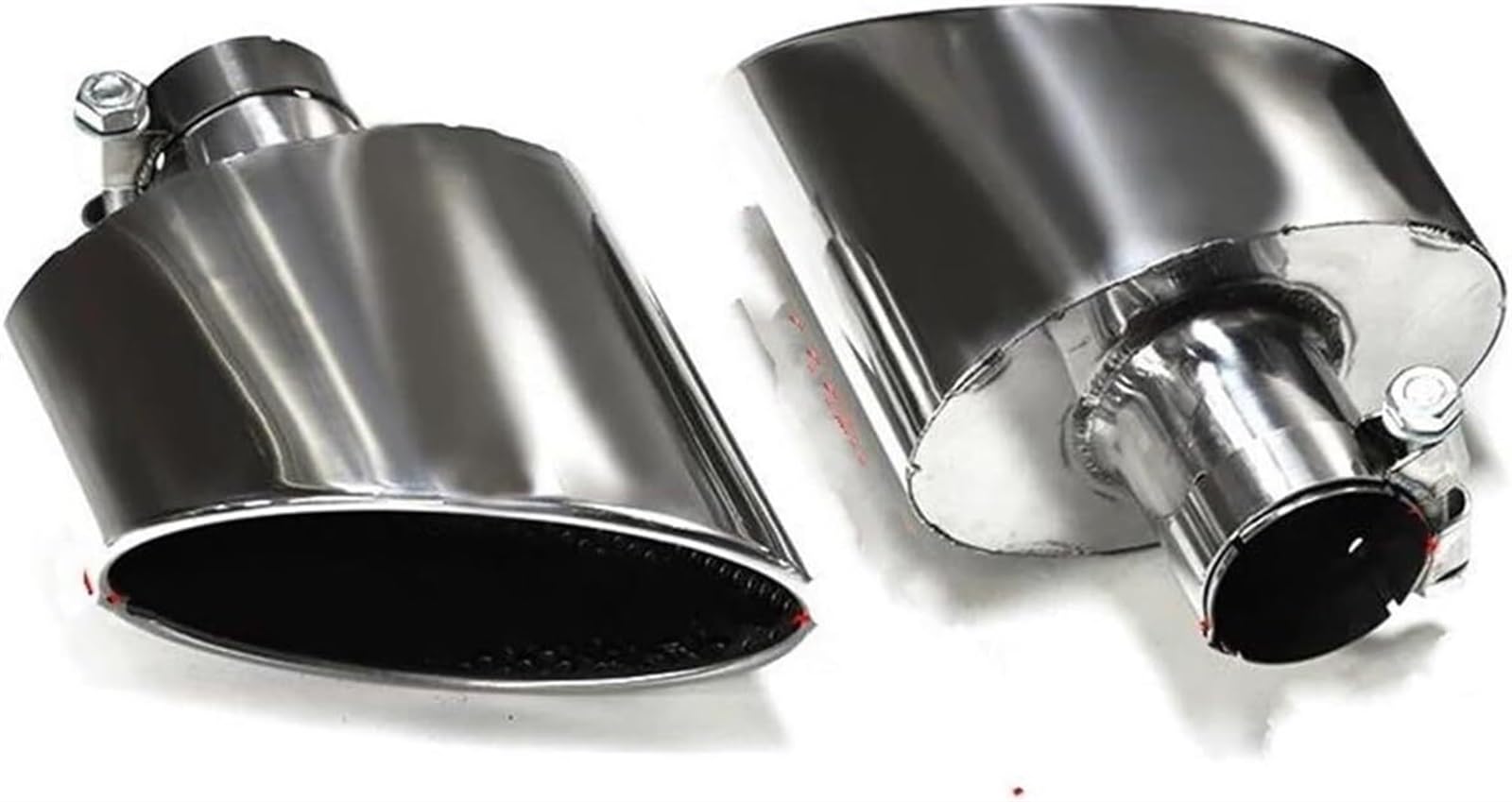 Auto-Auspuffspitzen Auspuffblende Autoauspuffrohr Für A3 A4 A5 A6 A7 Up RS3 RS4 RS5 RS6 Edelstahl Schwarz Auto Schalldämpfer Spitze Endrohr(Silver B 57mm) von Generisch
