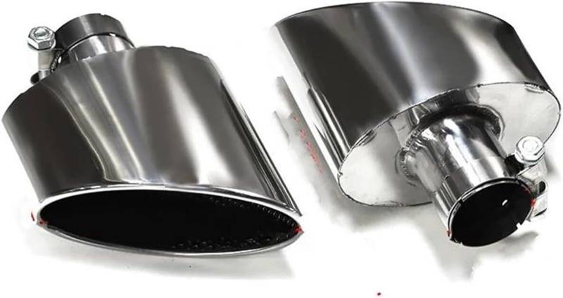 Auto-Auspuffspitzen Auspuffblende Autoauspuffrohr Für A3 A4 A5 A6 A7 Up RS3 RS4 RS5 RS6 Edelstahl Schwarz Auto Schalldämpfer Spitze Endrohr(Silver B 57mm) von Generisch