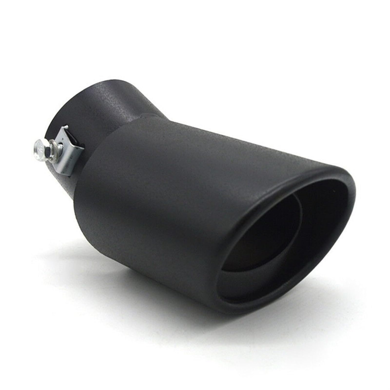 Auto-Auspuffspitzen Auto-Endrohr, 62 mm, Edelstahl, gebogen, Schalldämpferspitze, Schwanz, Kehle, Mattschwarz, Nachrüstung des Verbindungsbogens des Auto-Endrohrs von Generisch