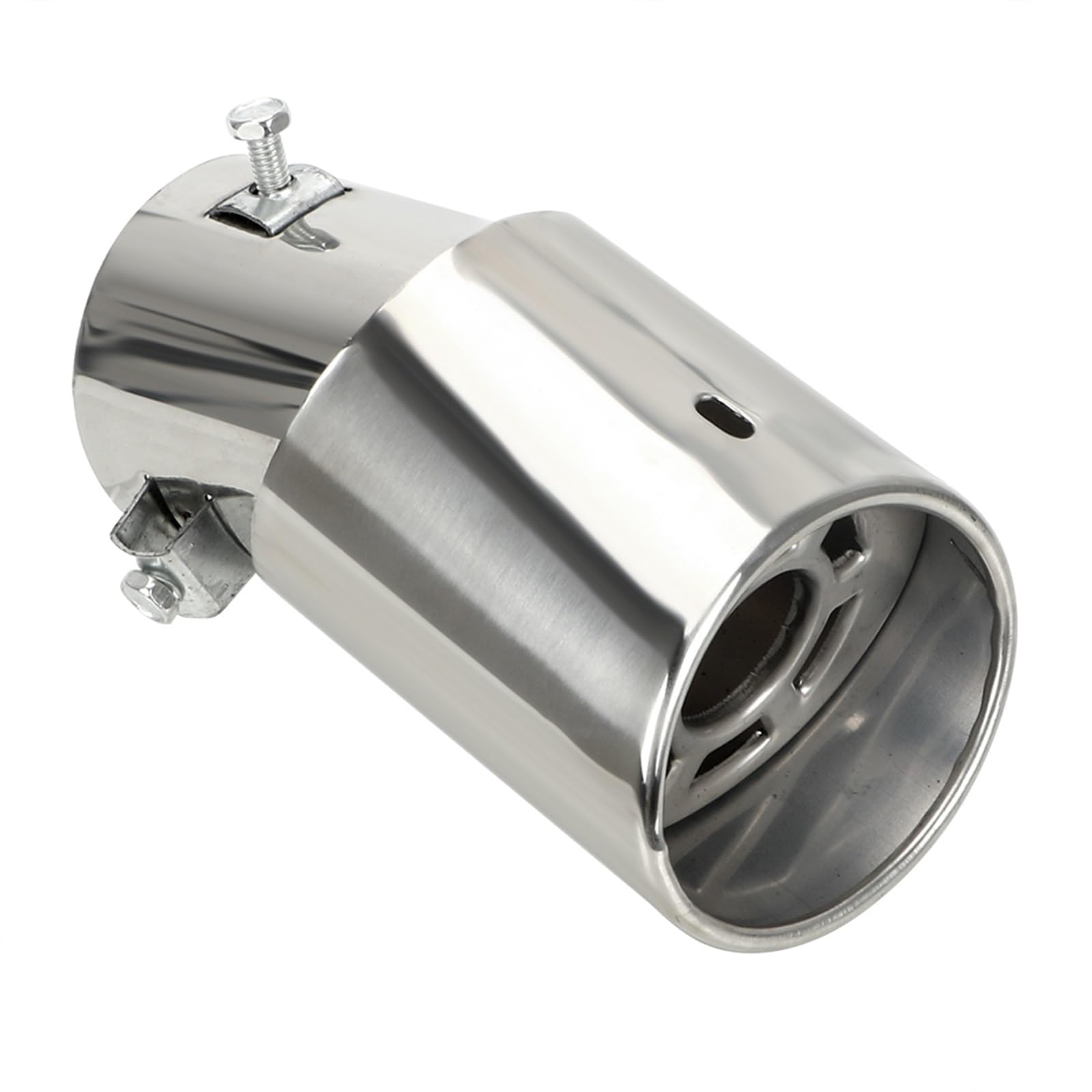 Auto-Auspuffspitzen Edelstahl 1PCS Schwanz Schalldämpfer Auto Auspuff Runde Auto Auspuff endrohr Universal Auto Zubehör von Generisch