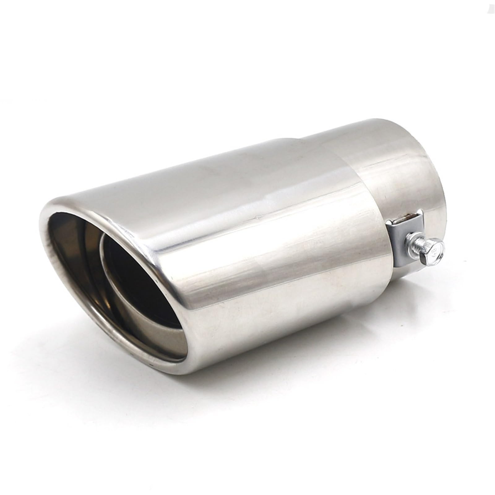 Auto-Auspuffspitzen Universal-Auto-Auspuff-Schalldämpfer-Spitze, rund, Edelstahl, für Rohre, für Chrom-Auspuff-Endschalldämpfer-Spitze für Rohre, Silber(Silver Straight) von Generisch