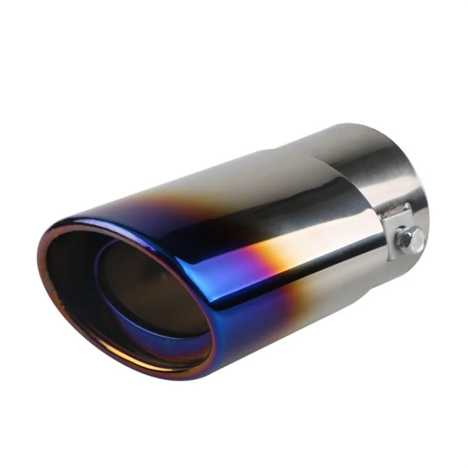 Auto-Auspuffspitzen Universelle Auto-Auspuff-Schalldämpferspitze, rund, Edelstahl, Auto-Heck hinten für Chrom, rundes Endrohr, Endschalldämpfer-Spitze für Rohre(1) von Generisch